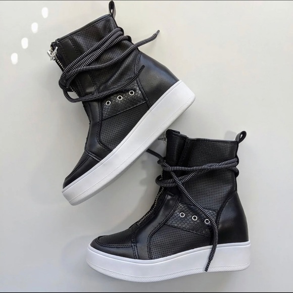 Steve Madden Perforated High Top Booties - Picture 2 of 6